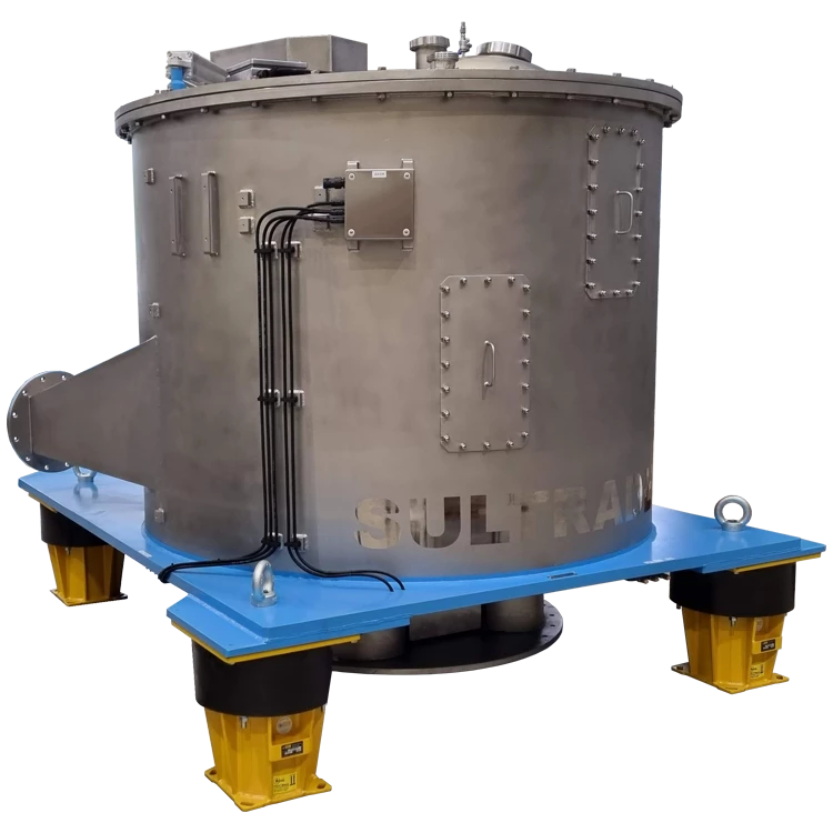 Vertikale Gips-Schälzentrifugen für Entwässerungslinien in der chemischen Industrie Neutralisierung von Schwefelsäure und in der Rauchgasentschwefelungsanlagen (REA-Gips)