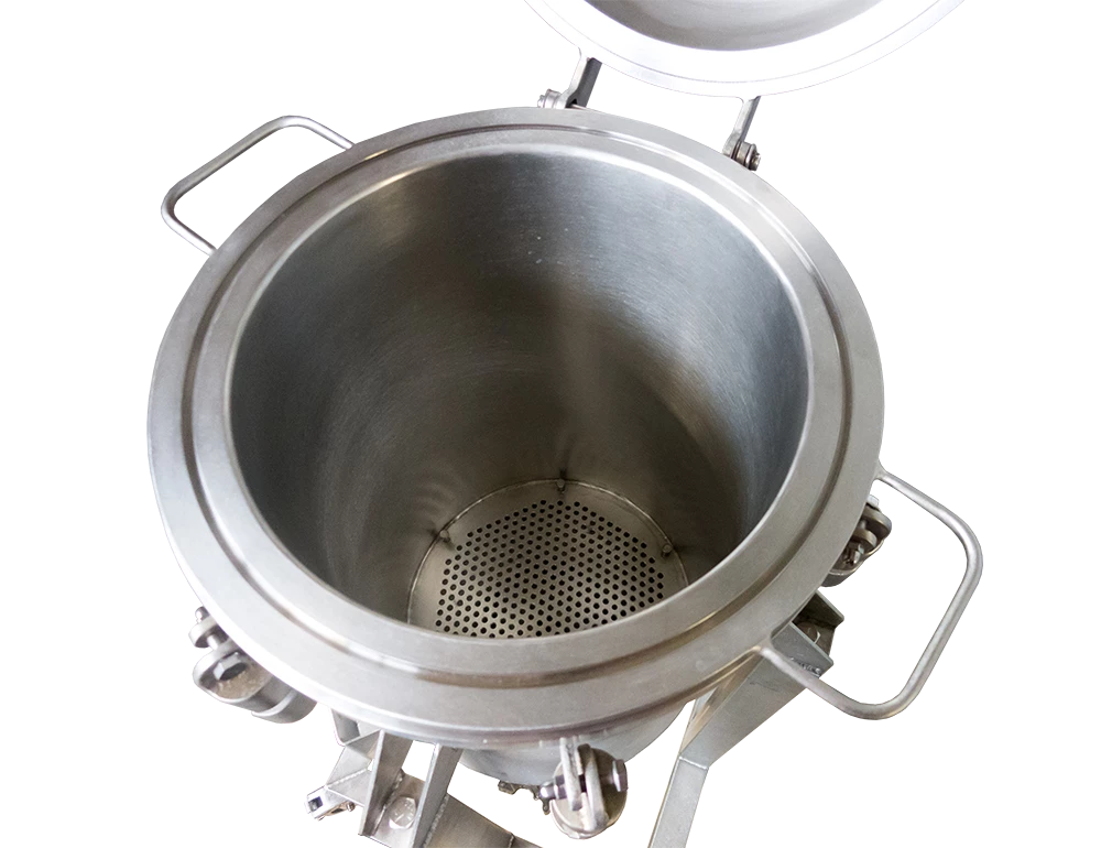 Removable filter basket with handles of the mobile nutsche filter DN300-25 L