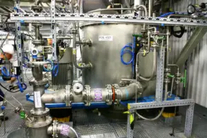 Vertikale Schälzentrifuge Chemie Typ SCVB 1600-1250