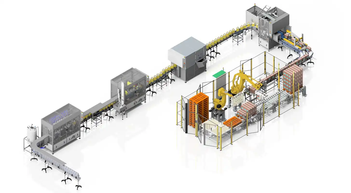 Complete filling and capping line