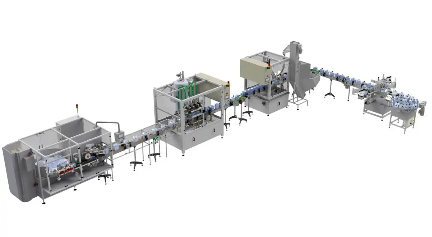 Complete filling and capping line
