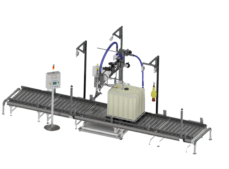 Abfüllanlage für Fässer und IBC-Containern