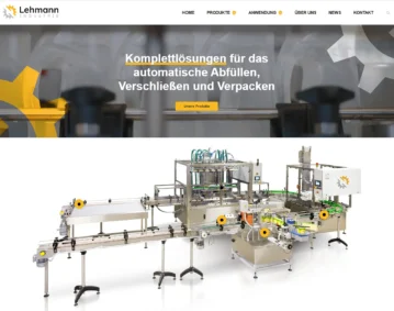 LEHMANN Abfüllanlagen Website